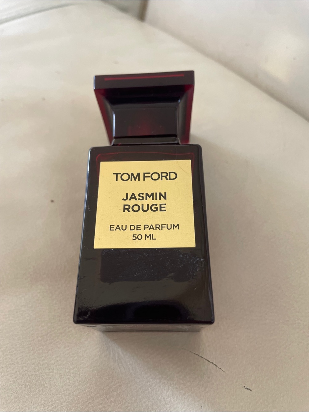 Tom Ford Jasmin Rouge Bottle in Deep Burgundy and Gold - Unisex!